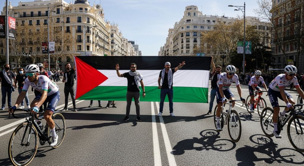 Paralización Vuelta Madrid Palestina