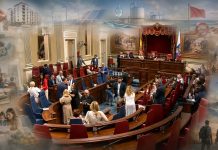 Pleno Canarias: el debate que no llega a la vida cotidiana Salón de plenos del Parlamento de Canarias con alusiones difuminadas a vivienda, sanidad, educación, energía renovable, agua, costas, incendios, movilidad y juventud.