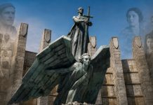Monumento a Franco: Santa Cruz ante la memoria democrática Monumento a Franco en Santa Cruz de Tenerife, con retratos difuminados de personas represaliadas por la dictadura a ambos lados de la composición.