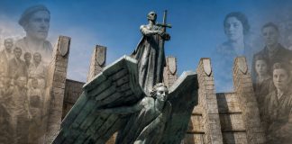 Monumento a Franco: Santa Cruz ante la memoria democrática Monumento a Franco en Santa Cruz de Tenerife, con retratos difuminados de personas represaliadas por la dictadura a ambos lados de la composición.