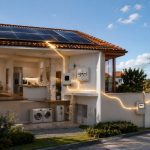 Excedentes solares: qué ocurre con la energía que no consumes Vivienda con paneles solares donde la energía producida se reparte entre el consumo del hogar y los excedentes enviados a la red eléctrica.