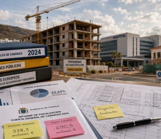 Gestión pública canaria: las alertas de la Audiencia de Cuentas Documentos presupuestarios de Canarias ante viviendas, un hospital y obras públicas pendientes de ejecución.