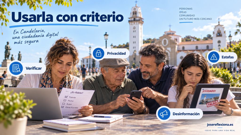 Usarla con criterio: Vecinos aprenden a utilizar la inteligencia artificial con criterio, verificando información y prestando atención a la privacidad, las estafas y la desinformación.