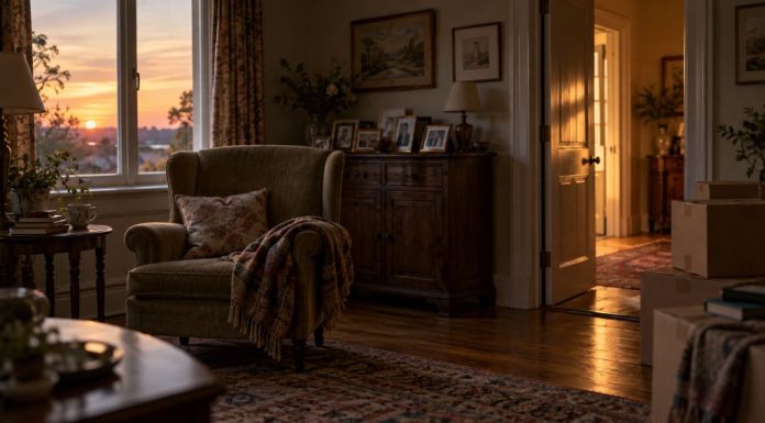 Muerte de Maricarmen: la solución que llegó demasiado tarde Sillón vacío junto a fotografías familiares en una vivienda al atardecer, símbolo del hogar al que Maricarmen ya no pudo regresar.