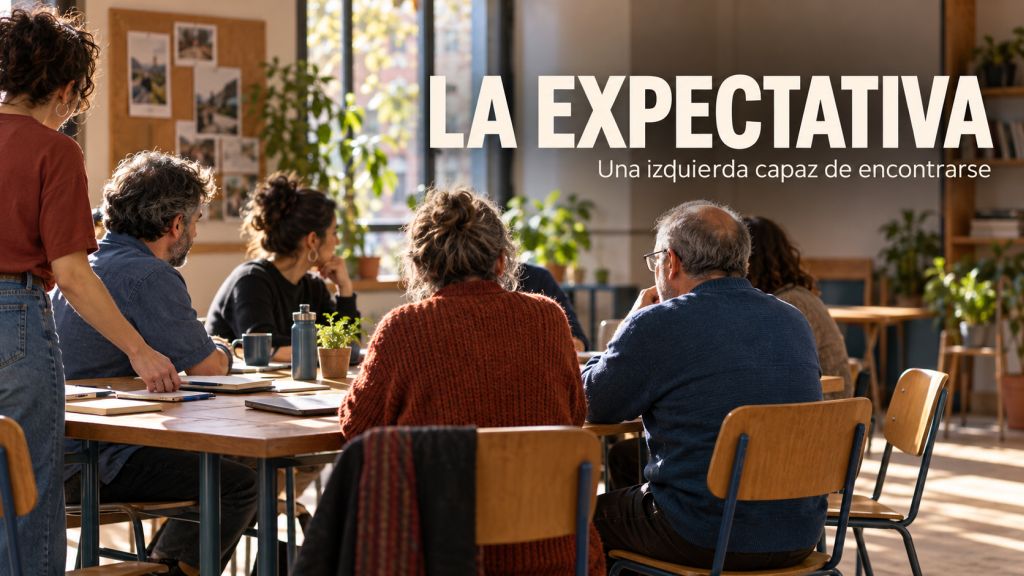 La expectativa: Varias personas se reúnen alrededor de una mesa, reflejando la esperanza de una izquierda capaz de dialogar.